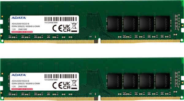 Pamięć ADATA Premier, DDR4, 32 GB, 3200MHz, CL22 (AD4U320016G22-DTGN)