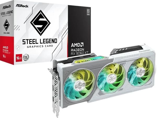 Karta graficzna ASRock Radeon RX 9060 XT Steel Legend OC 16GB GDDR6 (RX9060XT SL 16GO)