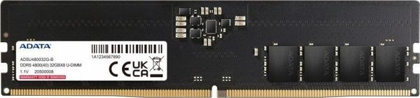 Pamięć ADATA DDR5, 32 GB, 4800MHz, CL40 (AD5U480032G-S)