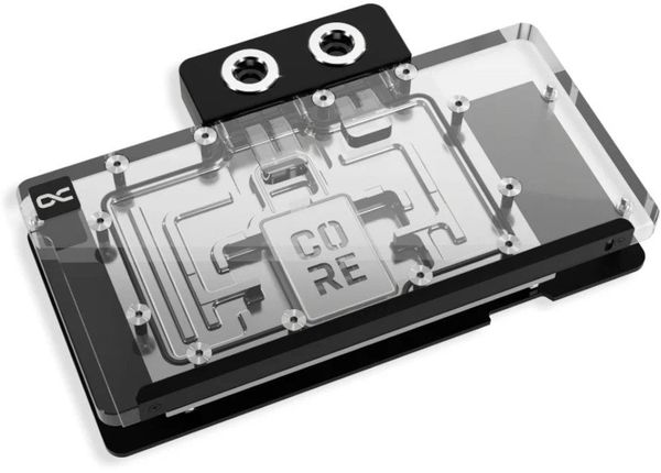 Karta graficzna Alphacool Core RX 9070 Steel Legend GPU blok wodny, ARGB, z tylną płytką - akryl