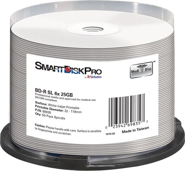 SmartDisk BD-R 25 GB 6x 50 sztuk (69835)