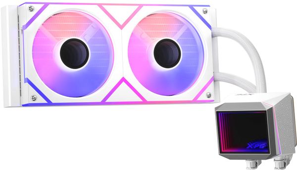 Chłodzenie wodne ADATA WAK XPG LEVANTE II 240 (2*120mm ARGB Fan) weiß retail