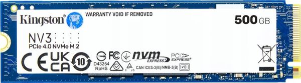 Dysk SSD Kingston SNV3S 500GB M.2 2280 PCI-E x4 Gen4 NVMe (SNV3S/500G)