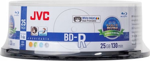JVC BD-R 25 GB 6x 25 sztuk (JVBDR25WAP)