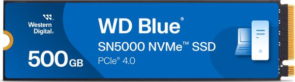 Dysk SSD SanDisk Blue SN5000 500GB M.2 2280 PCI-E x4 Gen4 NVMe (WDS500G4B0E)