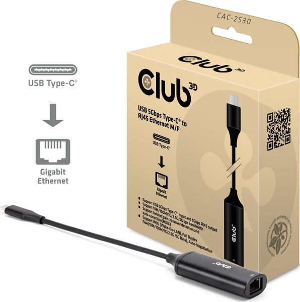 Karta sieciowa Club 3D CLUB3D CAC-2530 huby i koncentratory