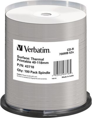 Verbatim CD-R 700 MB 52x 100 sztuk (43718)