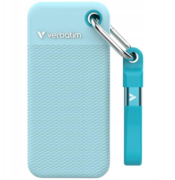 Dysk zewnętrzny SSD Verbatim External Drive Verbatim Pocket SSD 2TB USB-C 3.2 gen.2 black-polar blue 32325