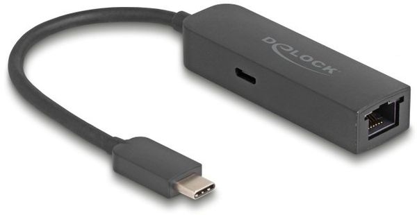 Karta sieciowa Delock USB Type-C™ Adapter do 2,5 Gigabit LAN mit Power Delivery 100 Watt