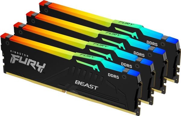 Pamięć Kingston Fury Beast RGB, DDR5, 64 GB, 6000MHz, CL40 (KF560C40BBAK4-64)