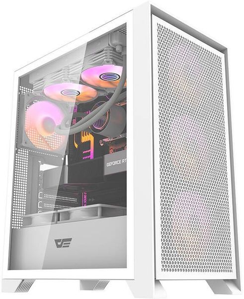 Obudowa Darkflash DRX70 Mesh RGB biała + 4 wentylatory