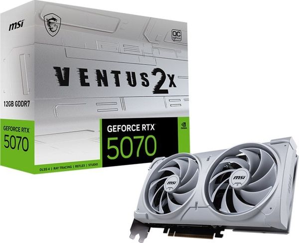 Karta graficzna MSI GeForce RTX 5070 Ventus 2X OC White 12GB GDDR7 DLSS4