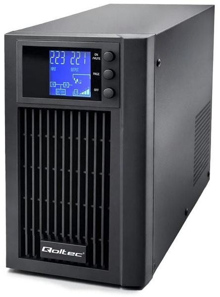 UPS Qoltec Zasilacz awaryjny UPS Qoltec Pure Sine Wave | 3kVA | 2400W | AVR | LCD | Czysty Sinus