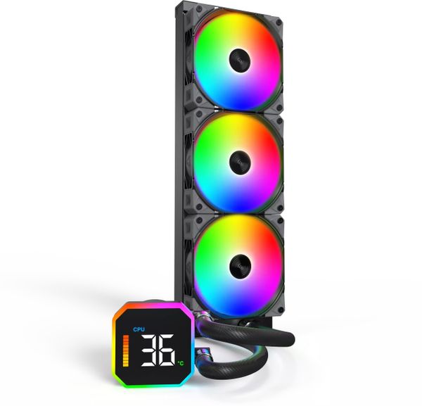 Chłodzenie wodne Montech HyperFlow Digital 360 Czarne