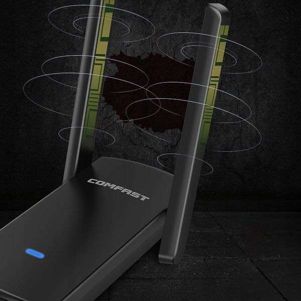 Karta sieciowa Comfast WiFi-USB adapteris, 1300Mbps, 2.4GHz, 5 GHz