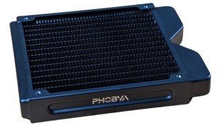 Alphacool Phobya R27-S140 Radiator, 140 mm Radiator, 18 FPI, miedziane żebra, 2x złącza G1/4-calowe – czarny