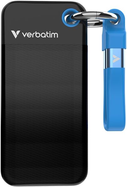 Dysk zewnętrzny SSD Verbatim Pocket 256GB Czarno-niebieski (.)