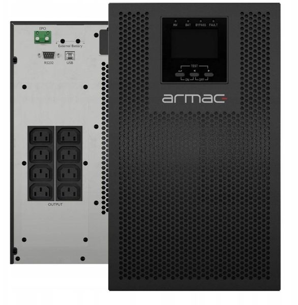 UPS Armac UPS ARMAC OFFICE ON-LINE PF1 2000VA LCD 8X IEC C13 METALOWA OBUDOWA DUST-FREE