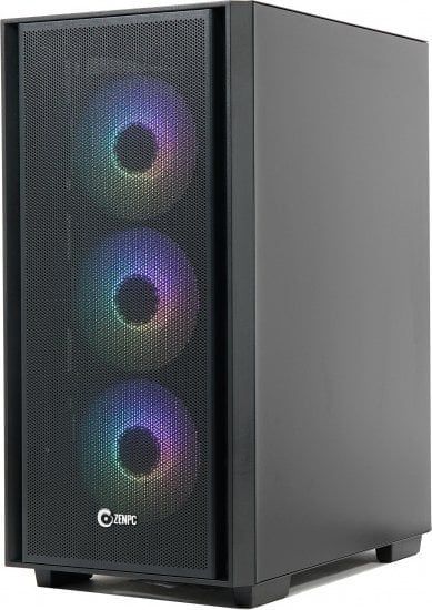 Obudowa Zenpc Obudowa do komputera Flow TG Black 4x Fander P12 PWM ARGB PST