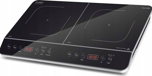 Caso Caso | Hob | Touch 3500 | Induction | Number of burners/cooking zones 2 | Touch control | Timer | Juodas | Ekranas