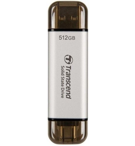 Transcend ESD310 512 GB USB Type-A na USB Type-C 3.2 Gen 2 (3.1 Gen 2) Srebrny